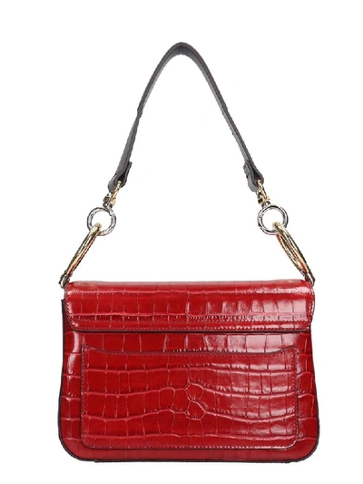 Shop Chloé Chloe C Media Shoulder Bag In Red Leather