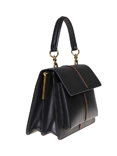 Shop Marni Borsa A Spalla Attache A Pelle Colore Nero In Black