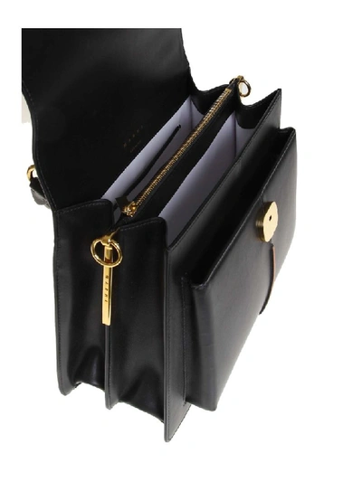 Shop Marni Borsa A Spalla Attache A Pelle Colore Nero In Black