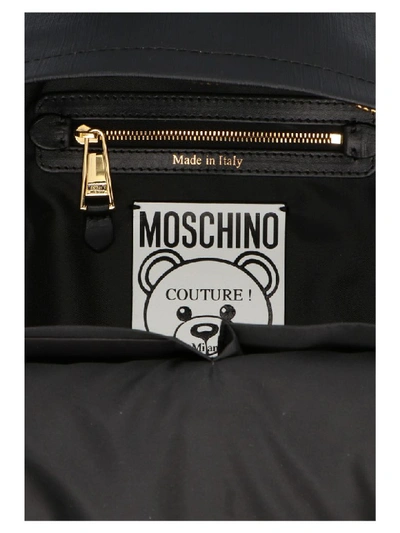Shop Moschino Teddy Dollar Bag In Black