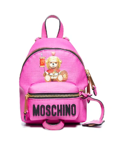 Shop Moschino Backpack In Fucsia
