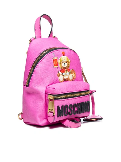 Shop Moschino Backpack In Fucsia