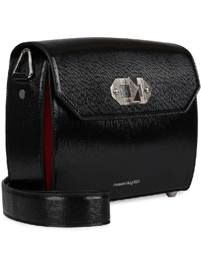 Shop Alexander Mcqueen Box 21 Leather Bag In Black