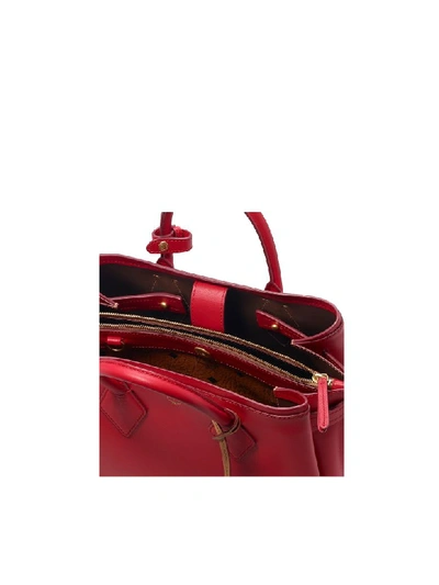 Shop Mcm Neo Milla Medium Tote In Ruby