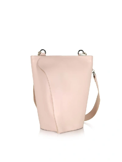 Shop Giaquinto Pink Layla Leather Shoulder Bag
