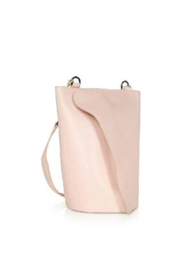 Shop Giaquinto Pink Layla Leather Shoulder Bag