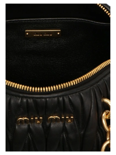 Shop Miu Miu Bauletto Bag In Black