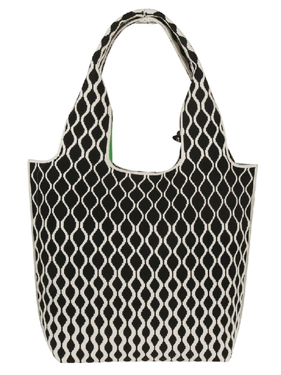 Shop Kenzo Small Patterned Tote In Black