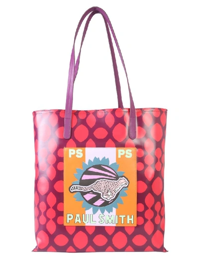 Shop Ps By Paul Smith Live Faster Shopping Bag In Rosso