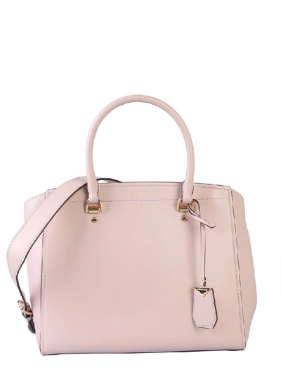 Shop Michael Michael Kors Large Benning Bag In Rosa