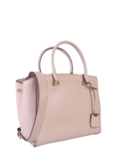 Shop Michael Michael Kors Large Benning Bag In Rosa