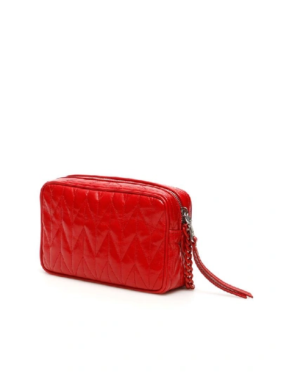 Shop Miu Miu Quilted Camera Bag In Rosso (red)