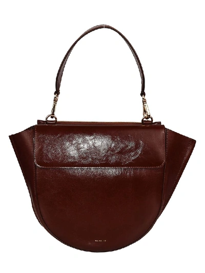 Shop Wandler Hortensia Medium Shoulder Bag In Burgundy