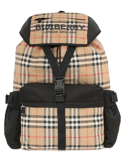 Shop Burberry Wifflin Large Backpack In Archive Beige