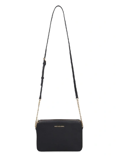 Shop Michael Kors Leather Crossbody Bag In Black