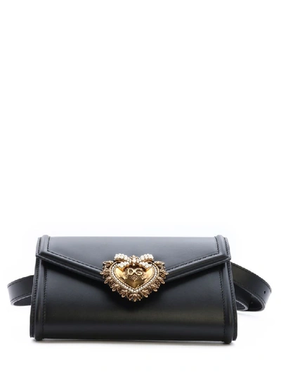 Shop Dolce & Gabbana Devotion Belt Bag In Black