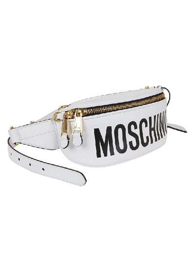 Shop Moschino Pouch Con Logo In Bianco