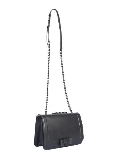 Shop Ferragamo Vara Rainbow Bag In Nero