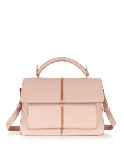 Shop Marni Smooth Leather Top Handle Attaché Bag In Pink Quartz