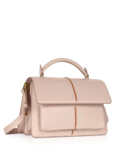 Shop Marni Smooth Leather Top Handle Attaché Bag In Pink Quartz