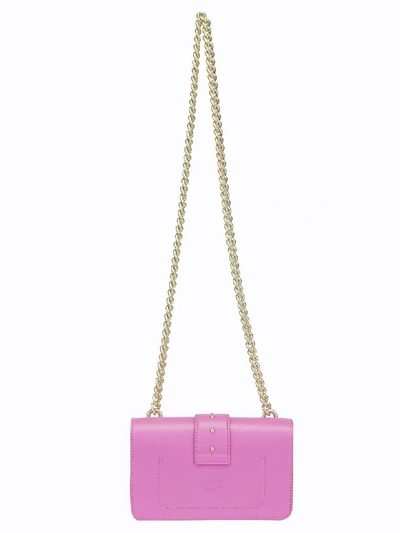 Shop Pinko Mini Love Bird Shoulder Bag In Arcirosa