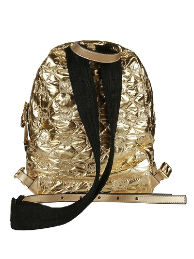 Shop Moschino Teddy Bear Backpack In Gold