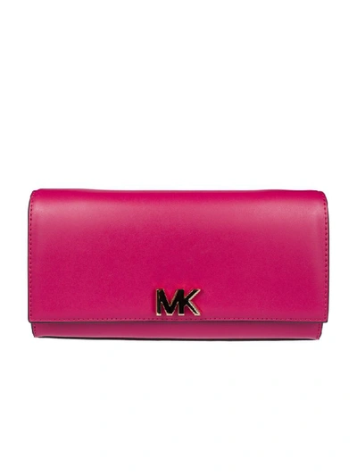 Shop Michael Michael Kors Mott Clutch In Ultra Pink