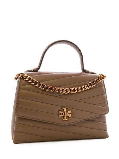 Shop Tory Burch Kira Chevron Bag In Beige