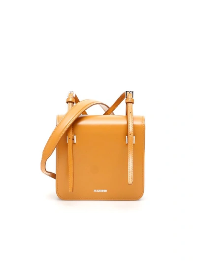 Shop Jil Sander Holster Mini Bag In Dark Yellow (beige)