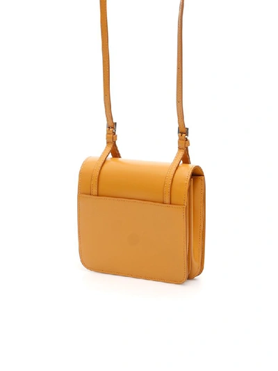 Shop Jil Sander Holster Mini Bag In Dark Yellow (beige)