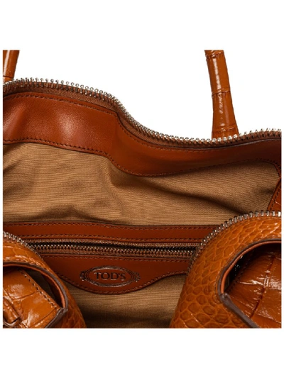 Shop Tod's D-styling Handbags In Marrone