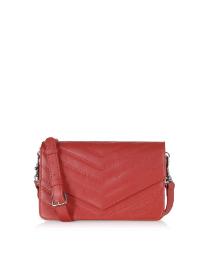 Shop Lancaster Parisienne Matelasse Leather Shoulder Bag In Red