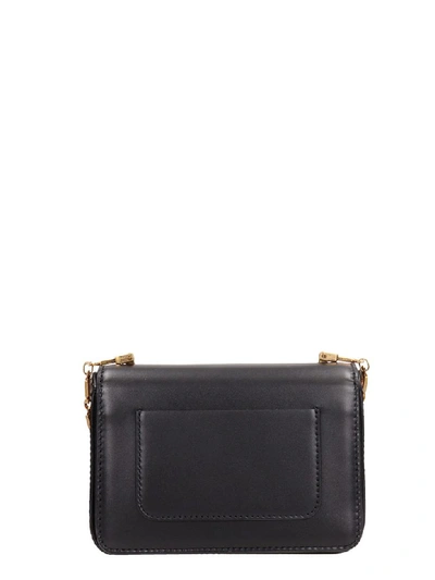 Shop Versace Small Icon Shoulder Bag In Black Leather