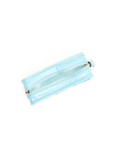 Shop Anya Hindmarch Rainy Day Eyes Make Up Pouch In Aquamarine (light Blue)