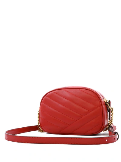 Shop Tory Burch Kira Chevron Small Bag In Red