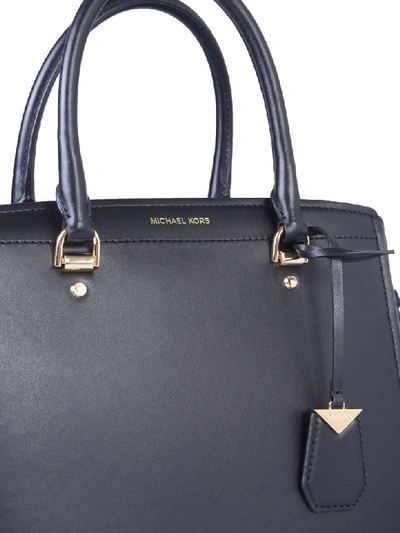 Shop Michael Michael Kors Large Benning Bag In Nero