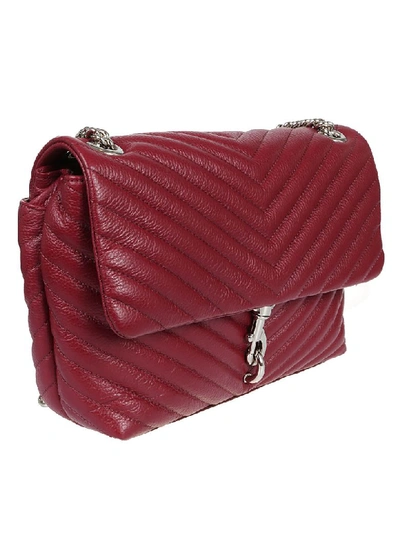 Shop Rebecca Minkoff Borsa Edie Flap In Pinot Noir