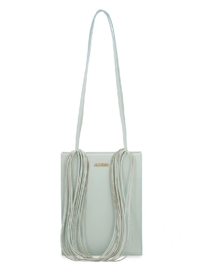 Shop Jacquemus A4 Leather Tote In Blue