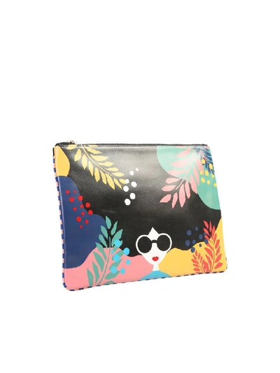 Shop Alice And Olivia Zipped Clutch In Black