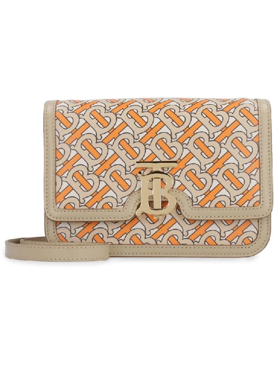 Shop Burberry Tb Printed Leather Bag In Multicolor