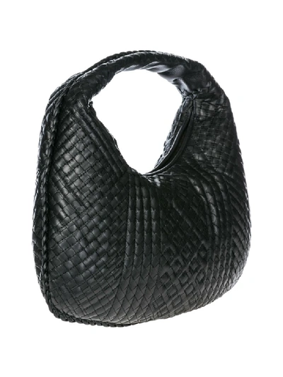 Shop Bottega Veneta Monaco Shoulder Bag In Nero