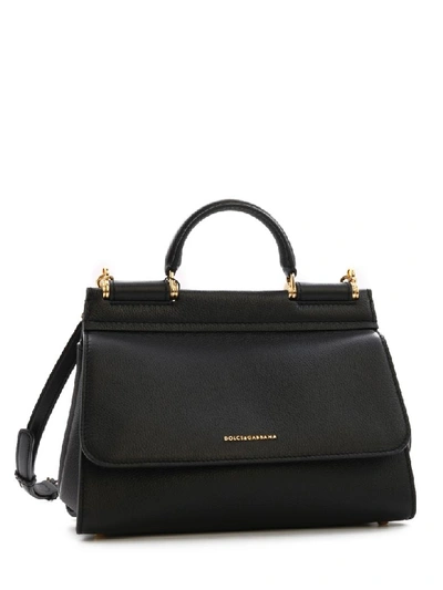 Shop Dolce & Gabbana Soft Sicily Bag Small In Black