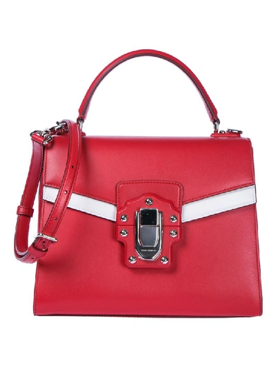 Shop Dolce & Gabbana Lucia Handbags In Rosso / Bianco