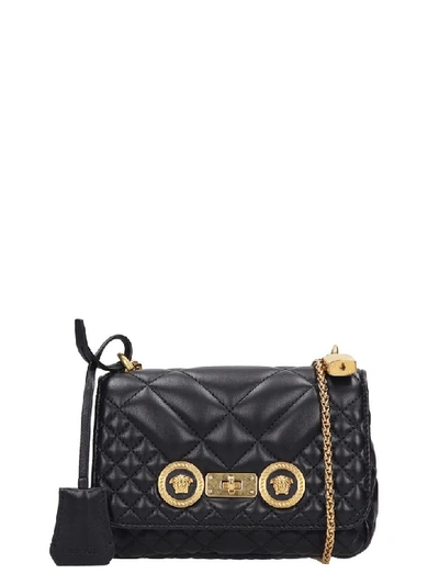 Shop Versace Shoulder Bag In Black Leather