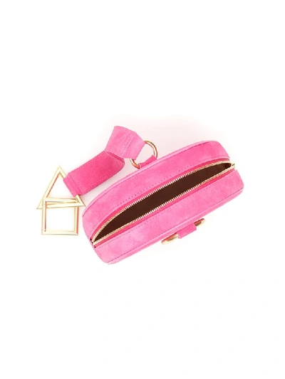 Shop Tara Zadeh Suede Azar Clutch In Fuxia (fuchsia)