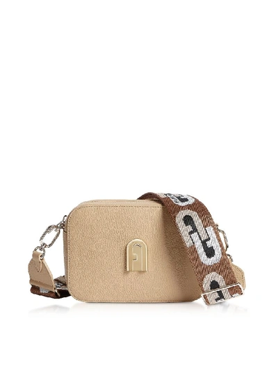 Shop Furla Sleek Mini Crossbody Bag In Sand