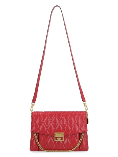 Shop Givenchy Gv3 Quilted Leather Bag In Red