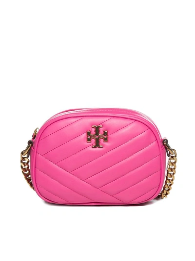 TORY BURCH KIRA BAG CHEVRON QUILTED LEATHER CONVERTIBLE SHOULDER BAG CRAZY  PINK REVEAL 