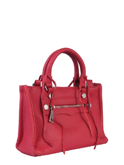Shop Rebecca Minkoff Micro Regan Satchel Bag In Rosso