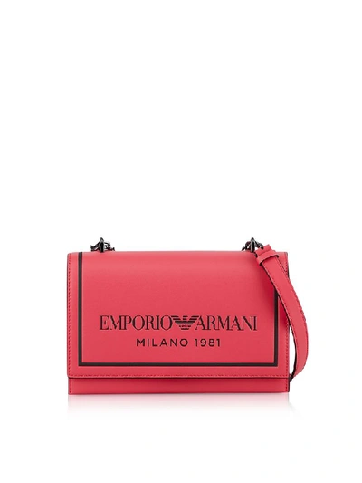 Shop Emporio Armani Two-tone Shoulder Bag In Red/black